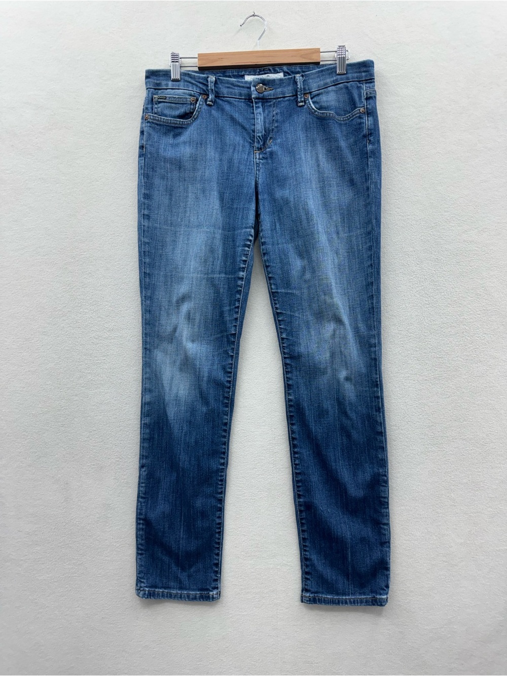Joe’s Jeans Women’s 31 Straight Blue Denim Stretch Mid Rise